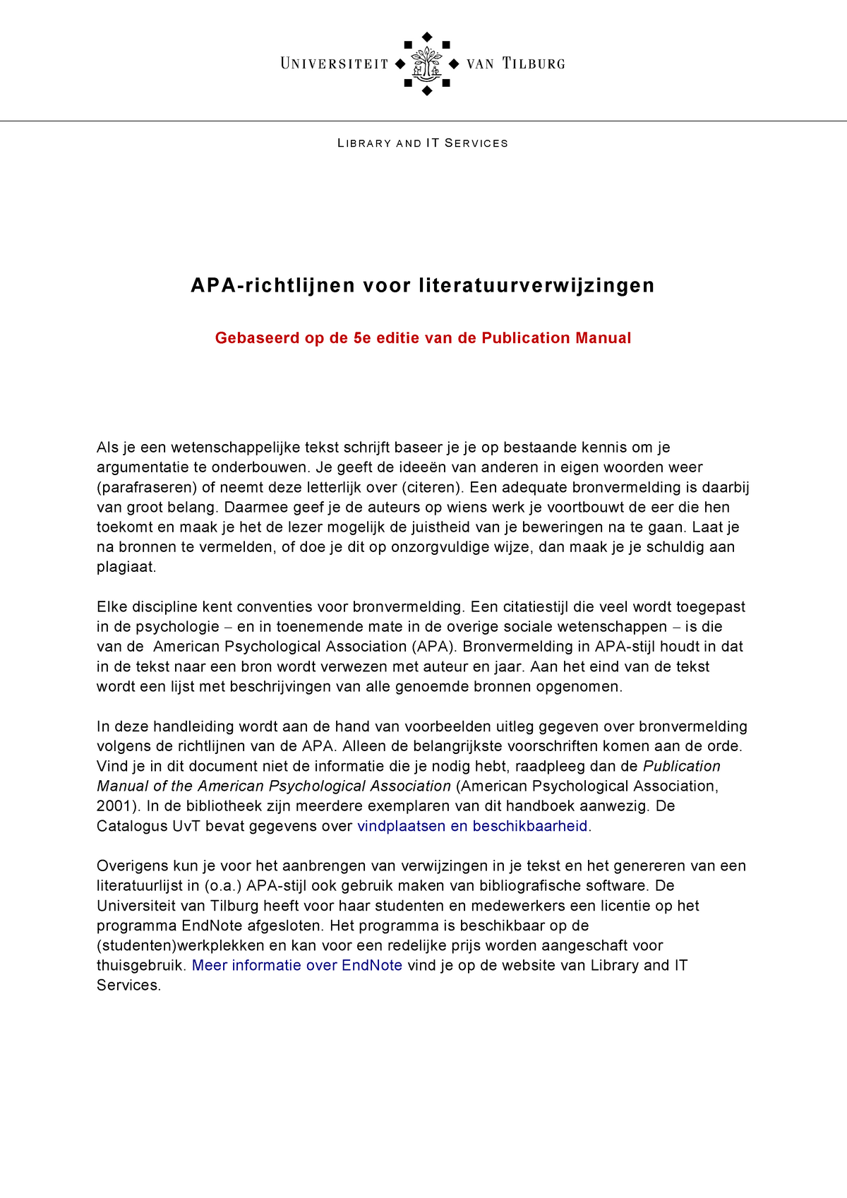 apa verwijzing thesis