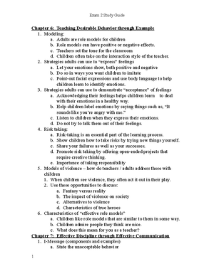 Chapter 7 Notes - Chapter 7 Effective Discipline Through Effective ...