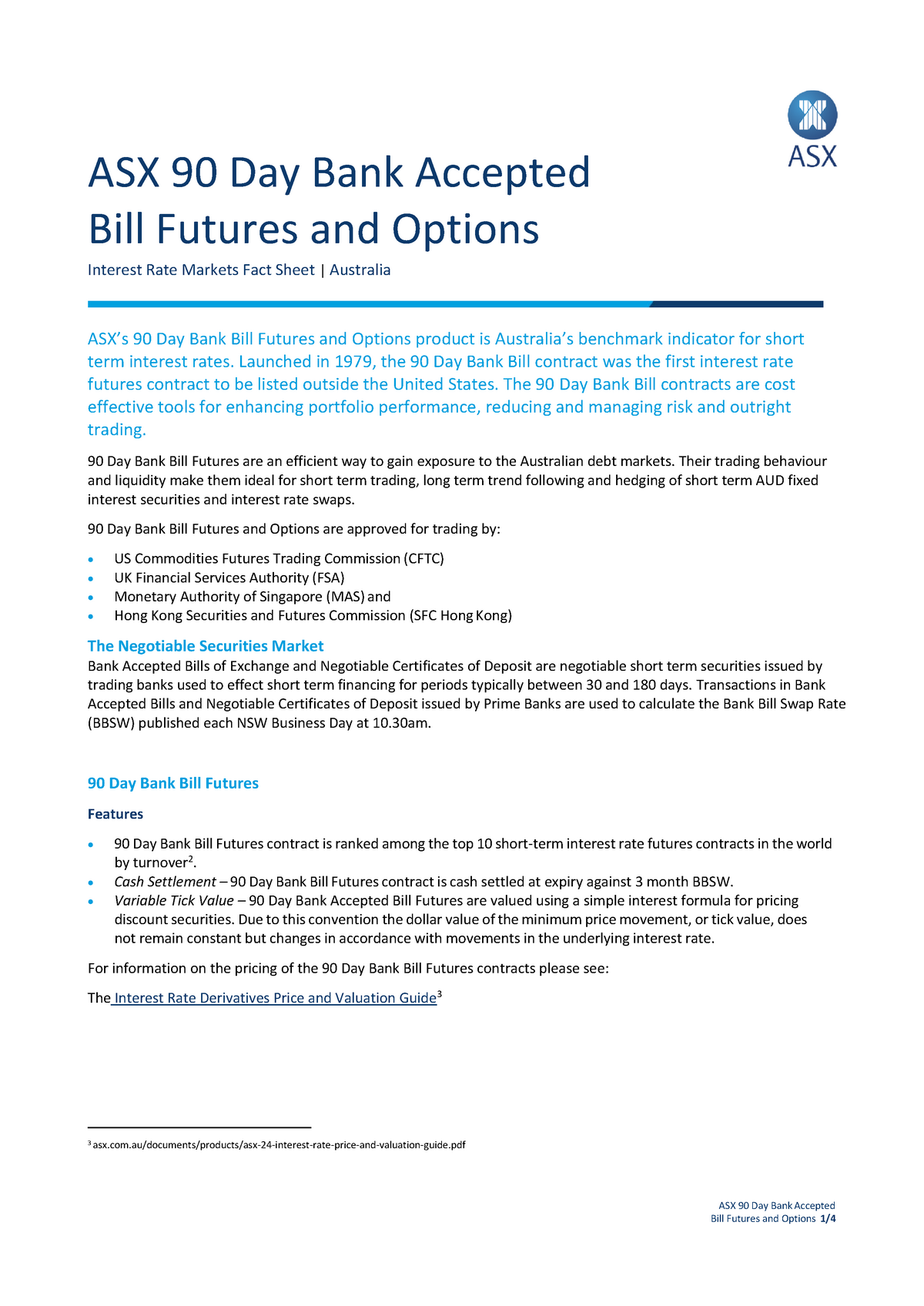 90 Day Bank Bill Rate History