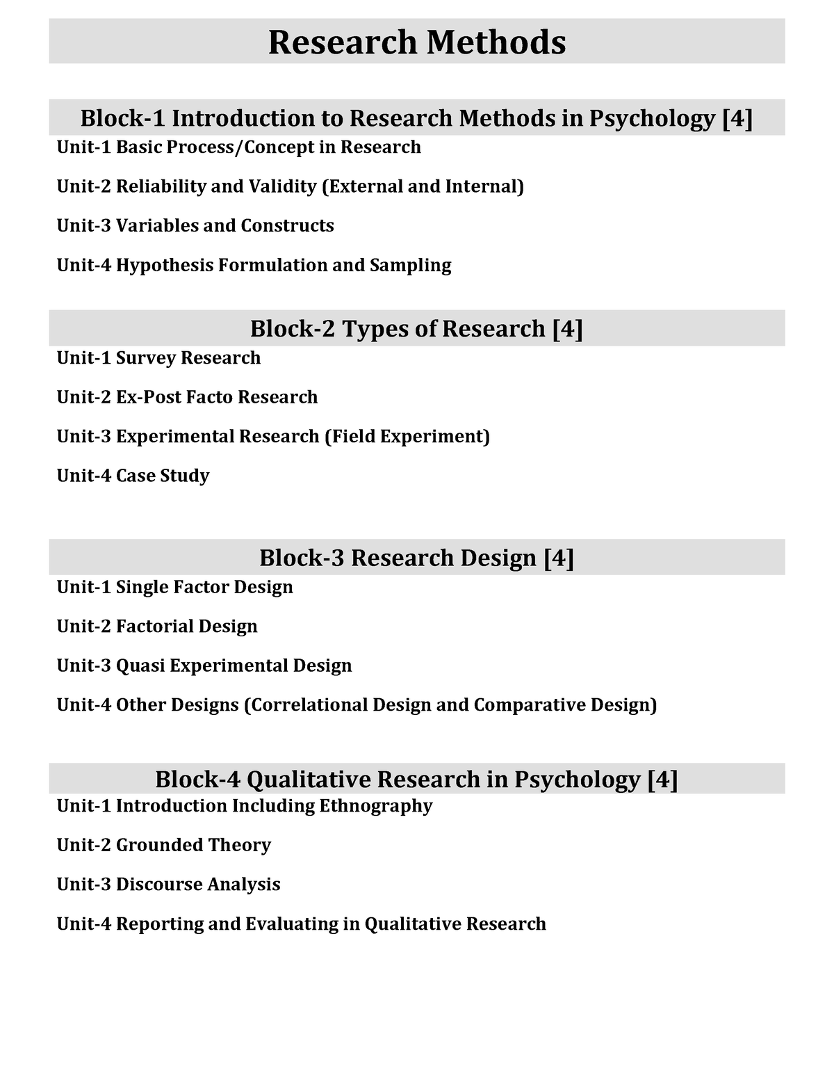 Research Methods(Eng) 971KB - Research Methods Block-1 Introduction To ...