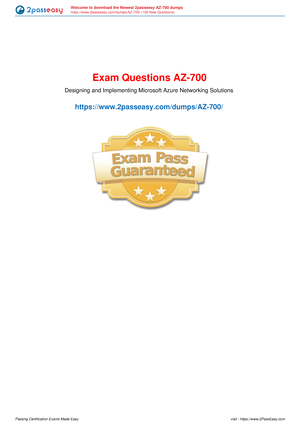 Reliable AZ-700 Exam Topics