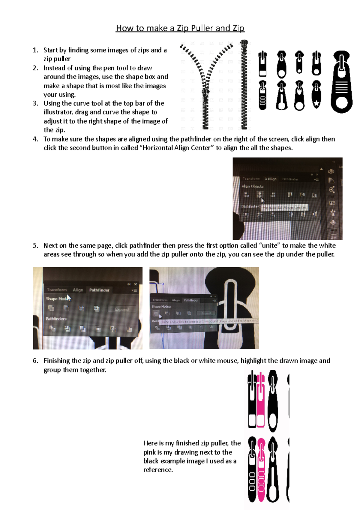 How to make a Zip Puller and Zip How to make a Zip Puller and Zip