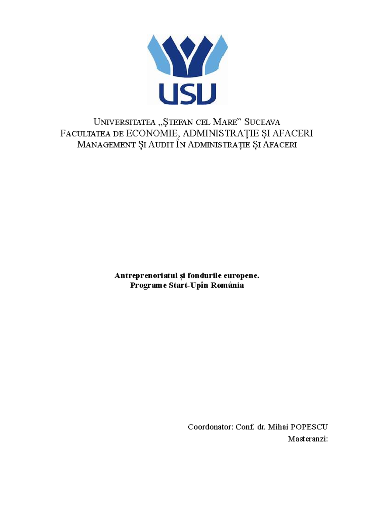 Economie EuropeanĂ - Proiect Curs - UNIVERSITATEA „ŞTEFAN CEL MARE ...