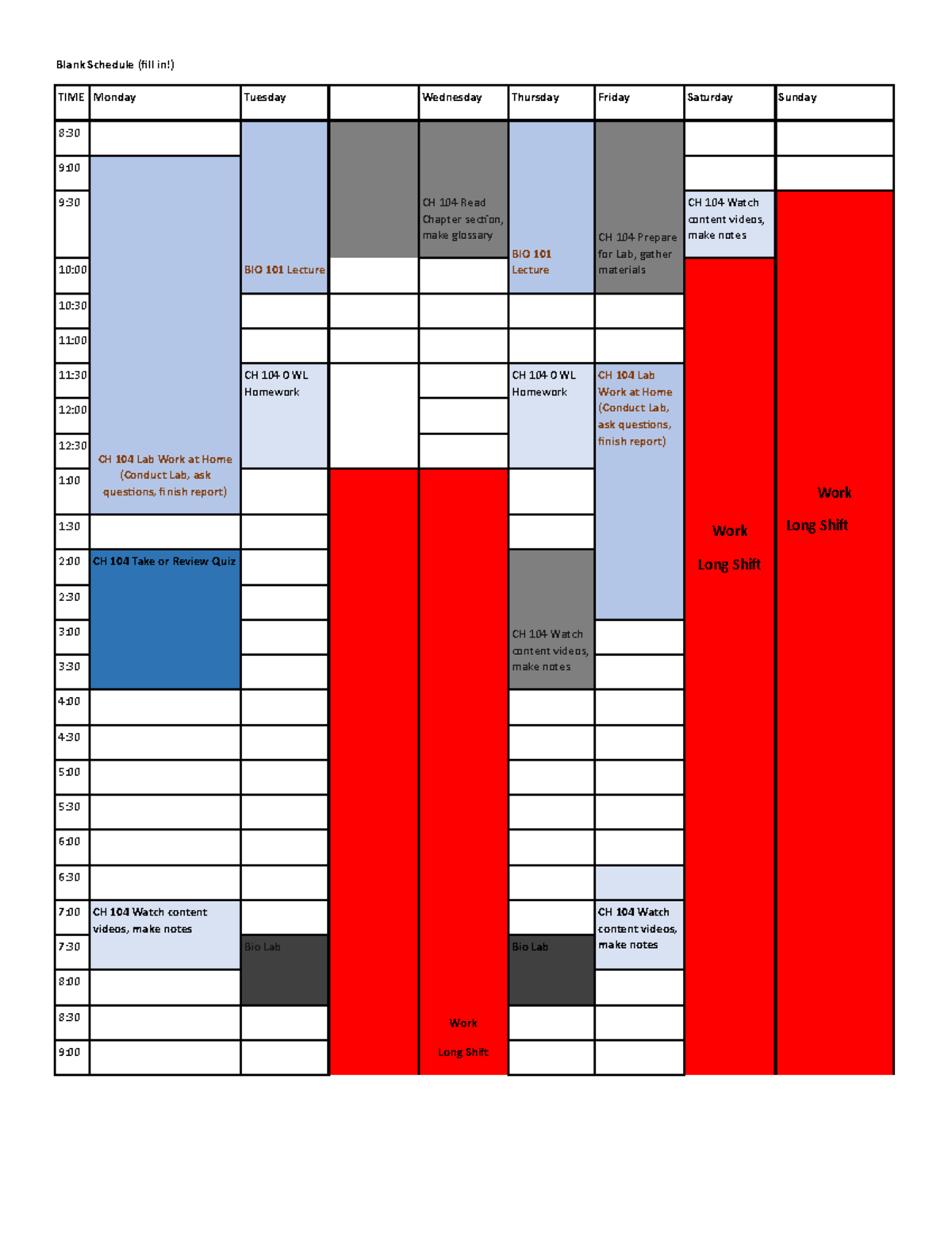 schedule-assignments-answers-blank-schedule-fill-in-time-monday
