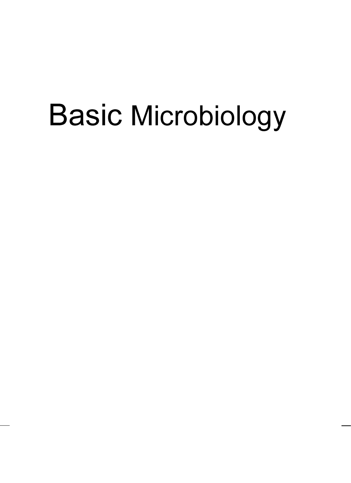 Basic Microbiology - These Are Lecture Notes Of Biology - Part 1 Basic ...