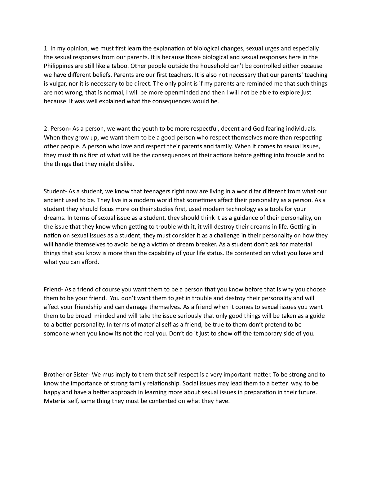 Essay About Understanding THE SELF In My Opinion We Must First Learn 