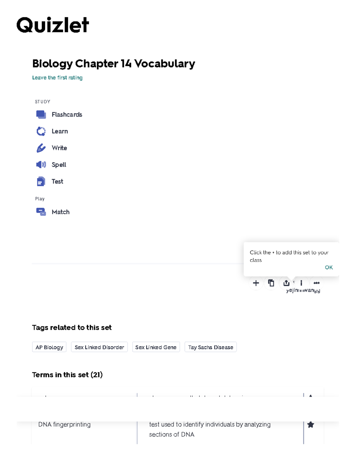 Biology Chapter 14 Vocabulary Flashcards Quizlet - Biology Chapter 14 ...