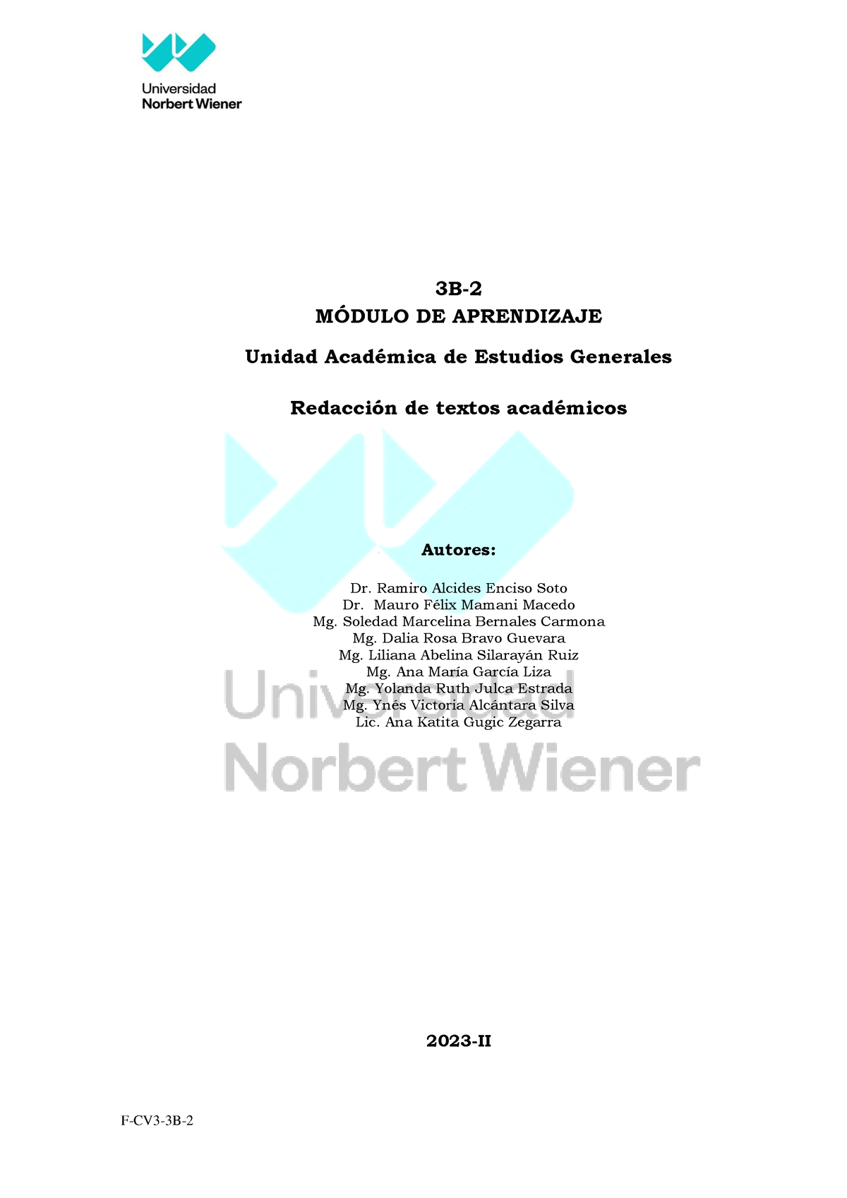 Módulo De Redación De Textos Académicos - 3B- M”DULO DE APRENDIZAJE ...