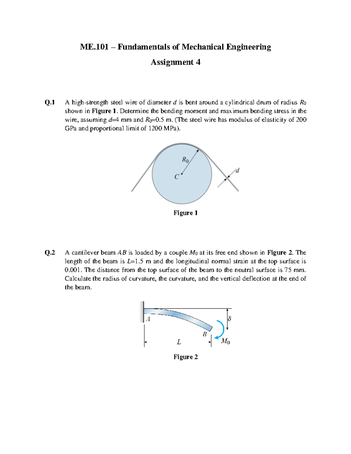 Assignment 4 - Practice Tutorial - ME – Fundamentals Of Mechanical ...