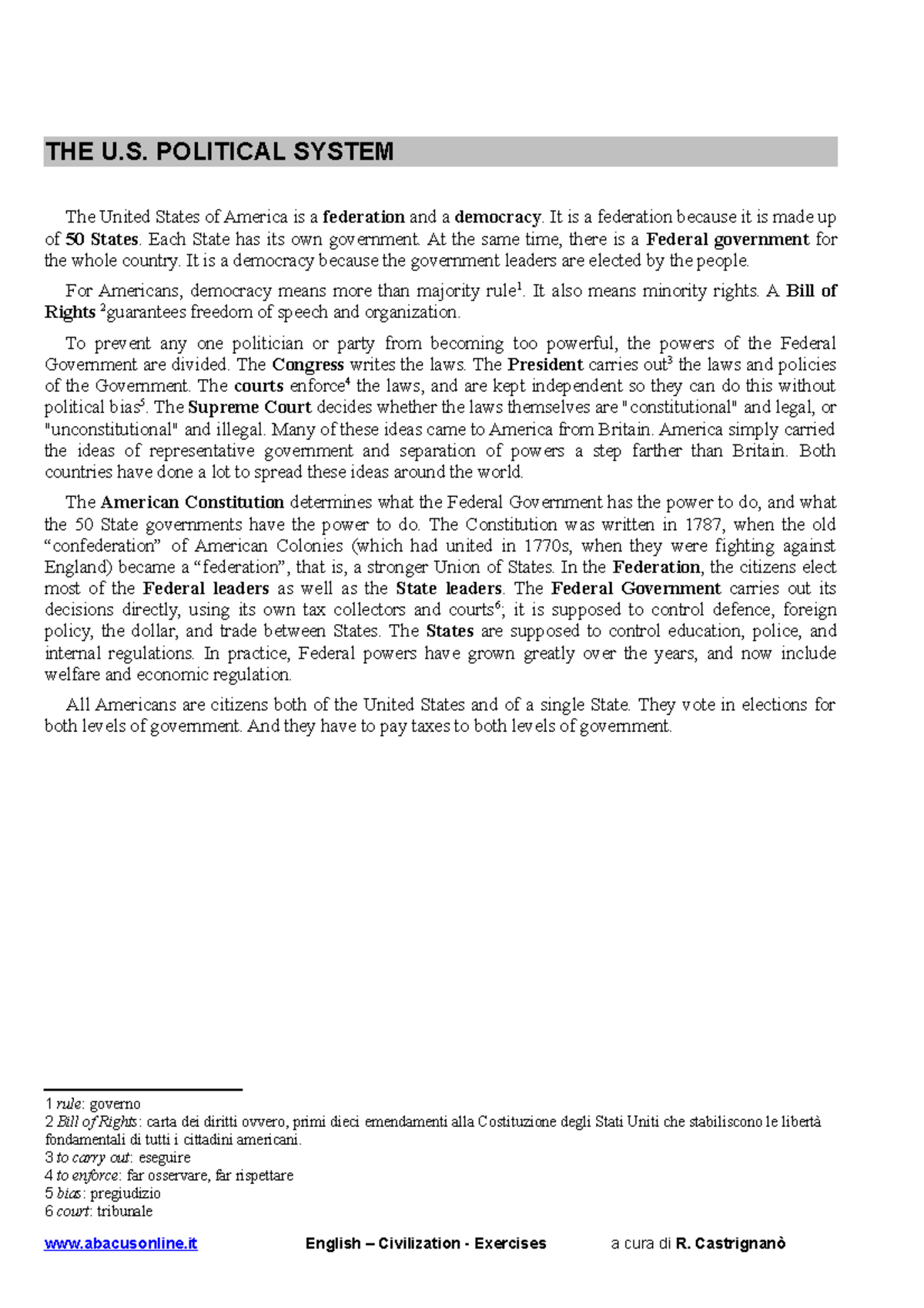 The usa - Summary - Westminster - Studocu