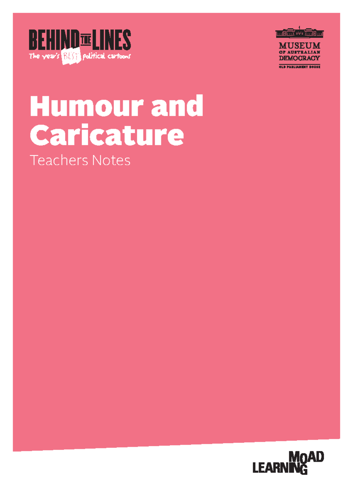 03 Humour and Caricature teachers notes - Humour and Caricature ...