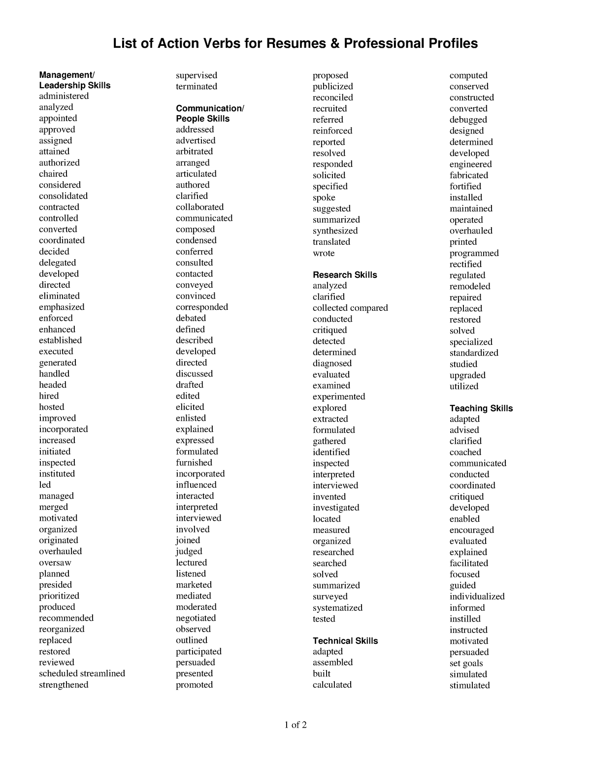 action-verbs-for-resumes-studocu