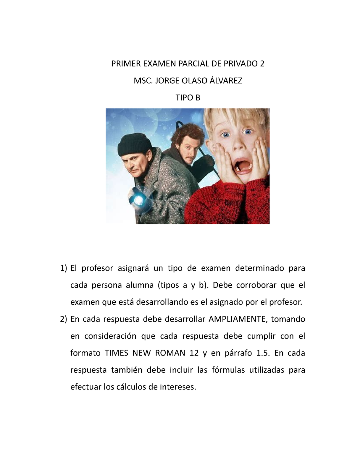 Primer Examen Parcial DE Derecho Privado 2 TIPO B - PRIMER EXAMEN ...