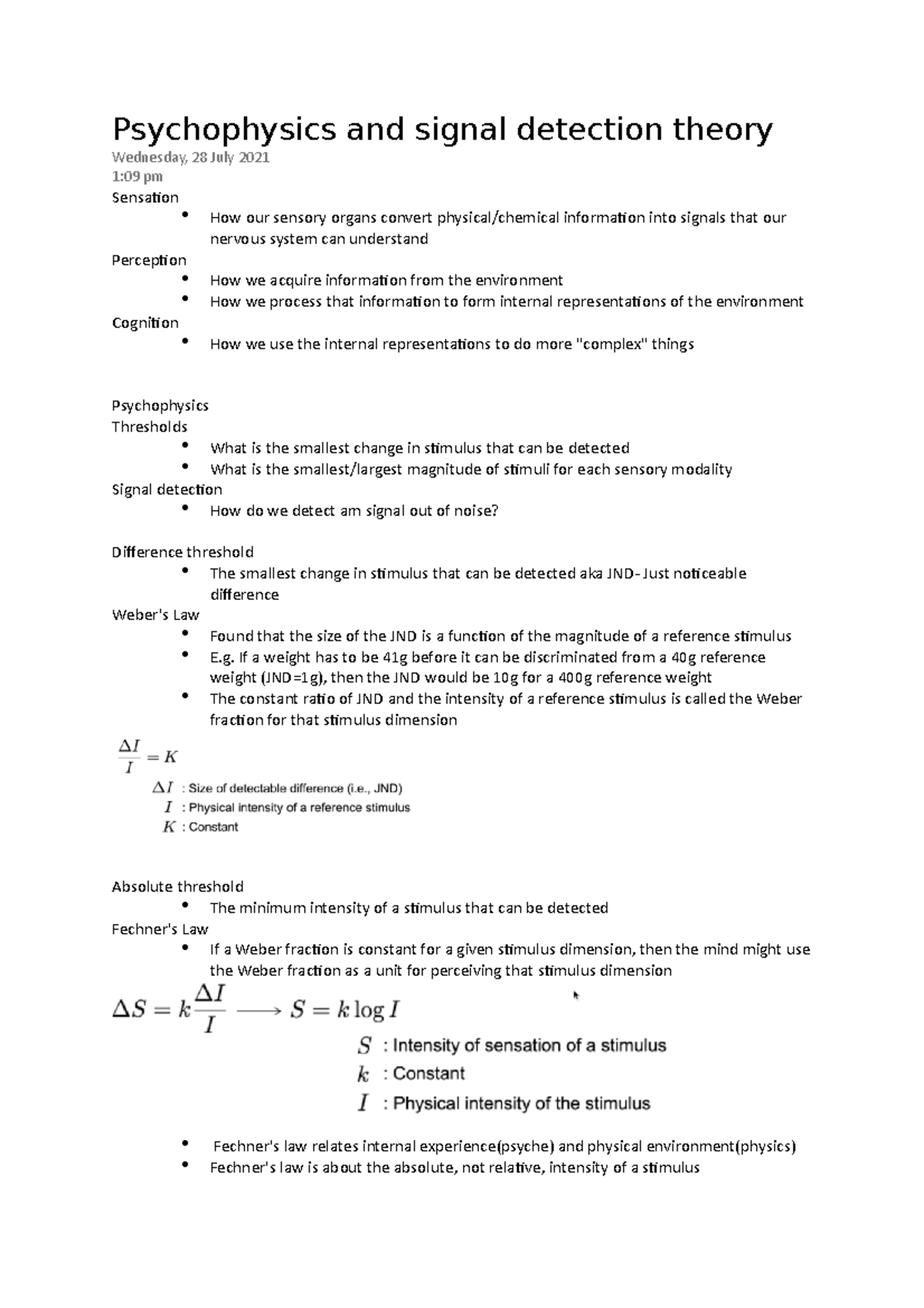 Week 2 Notes - PYB204 - QUT - Studocu