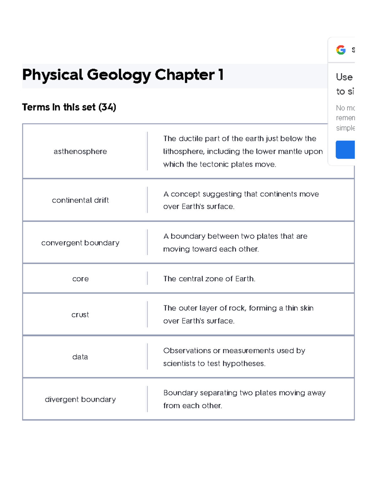 Physical Geology Chapter 1 Flashcards Quizlet - Physical Geology ...