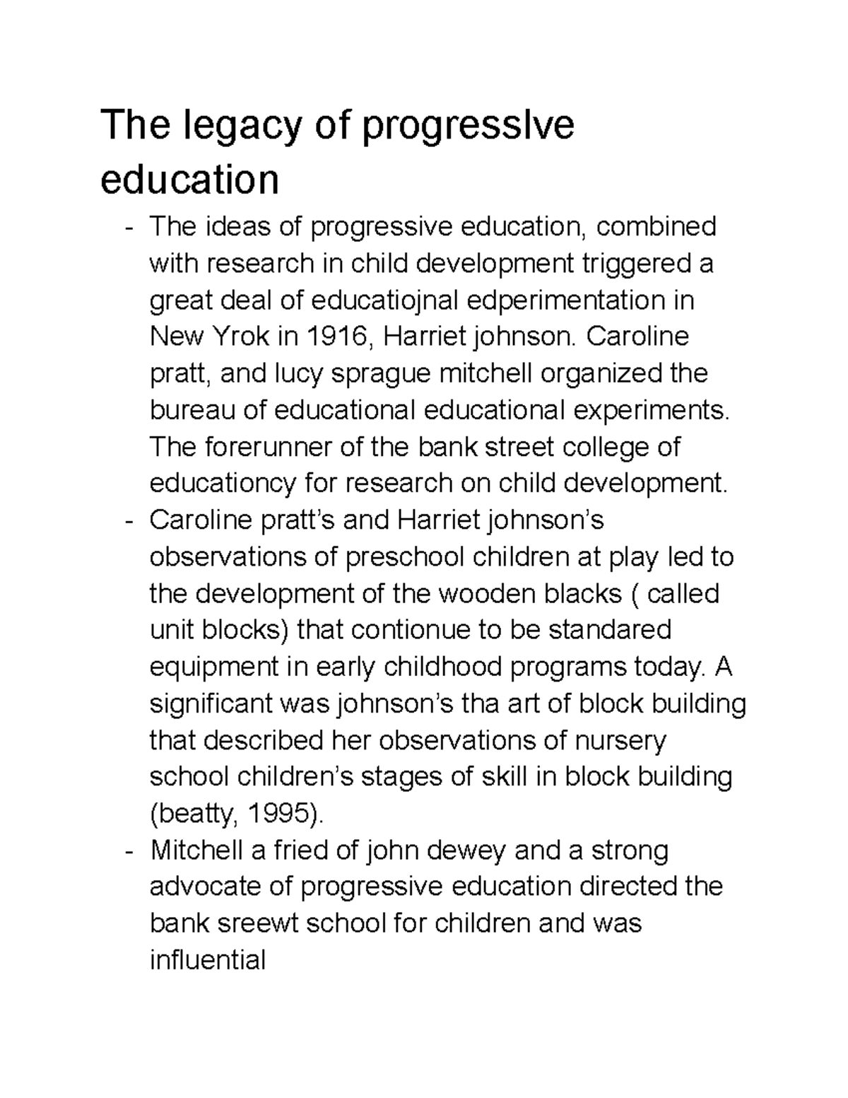 The legacy of progresslve education - The legacy of progresslve ...