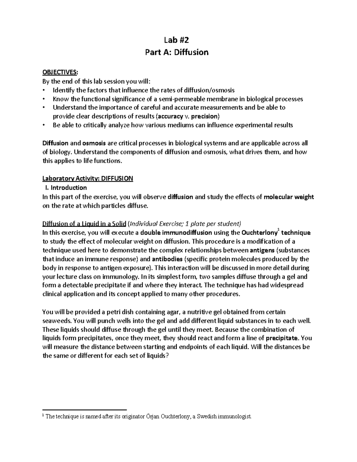 Diffusion Lab Report Observation