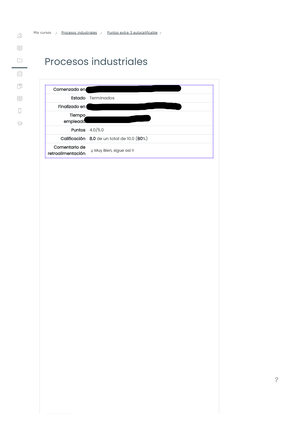 Puntos Extra 2 Autocalificable Revisión Del Intento-6 - Procesos ...