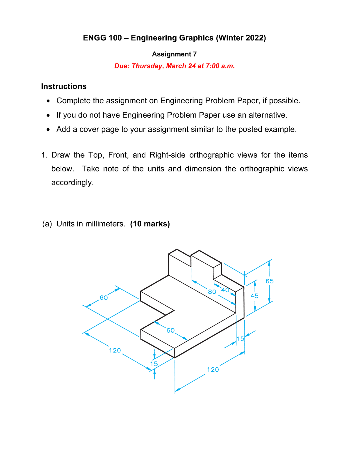 engineering graphics assignment