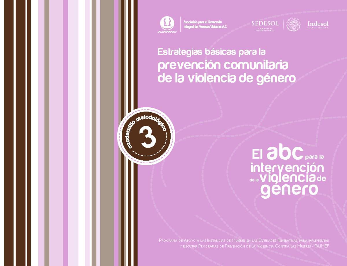 El ABC DE LA Intervencion Y DE LA Violencia DE Genero - 3 Estrategias ...