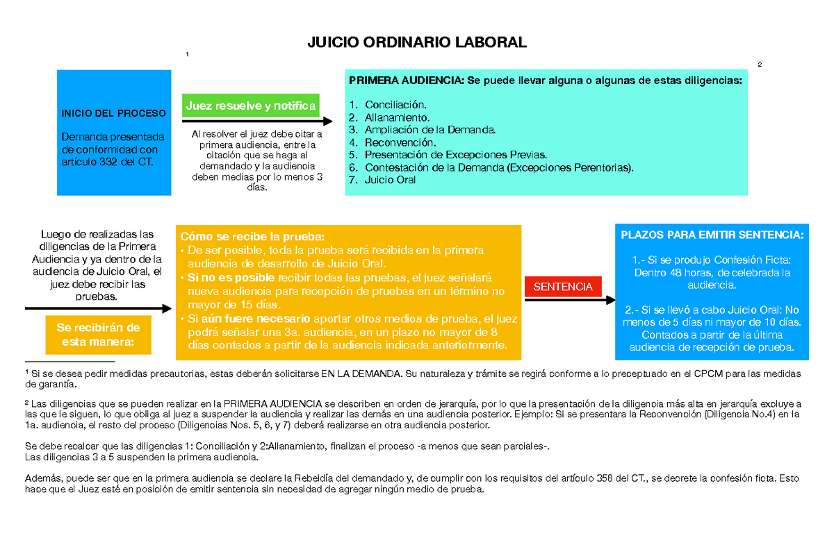 Esquema Ordinario Laboral Juicio Ordinario Laboral 2 1 Si Se Desea