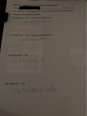 Activity+26+-+Quadratic+Equations+and+Applications - 2 2 4 5 12 10 8 6 ...