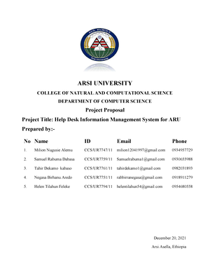 Proposal Guideline Copy ARSI UNIVERSITY COLLEGE OF NATURAL AND   Thumb 300 388 