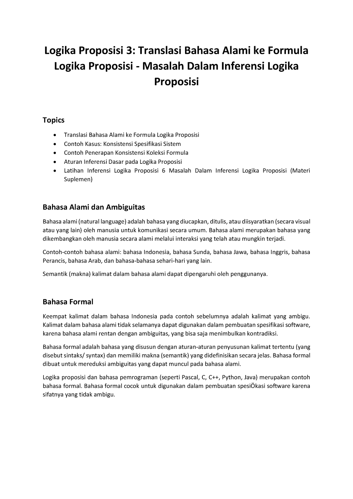 Rangkuman Logika Proposisi 3 Logika Mtk Logika Proposisi 3 Translasi Bahasa Alami Ke Formula 4070