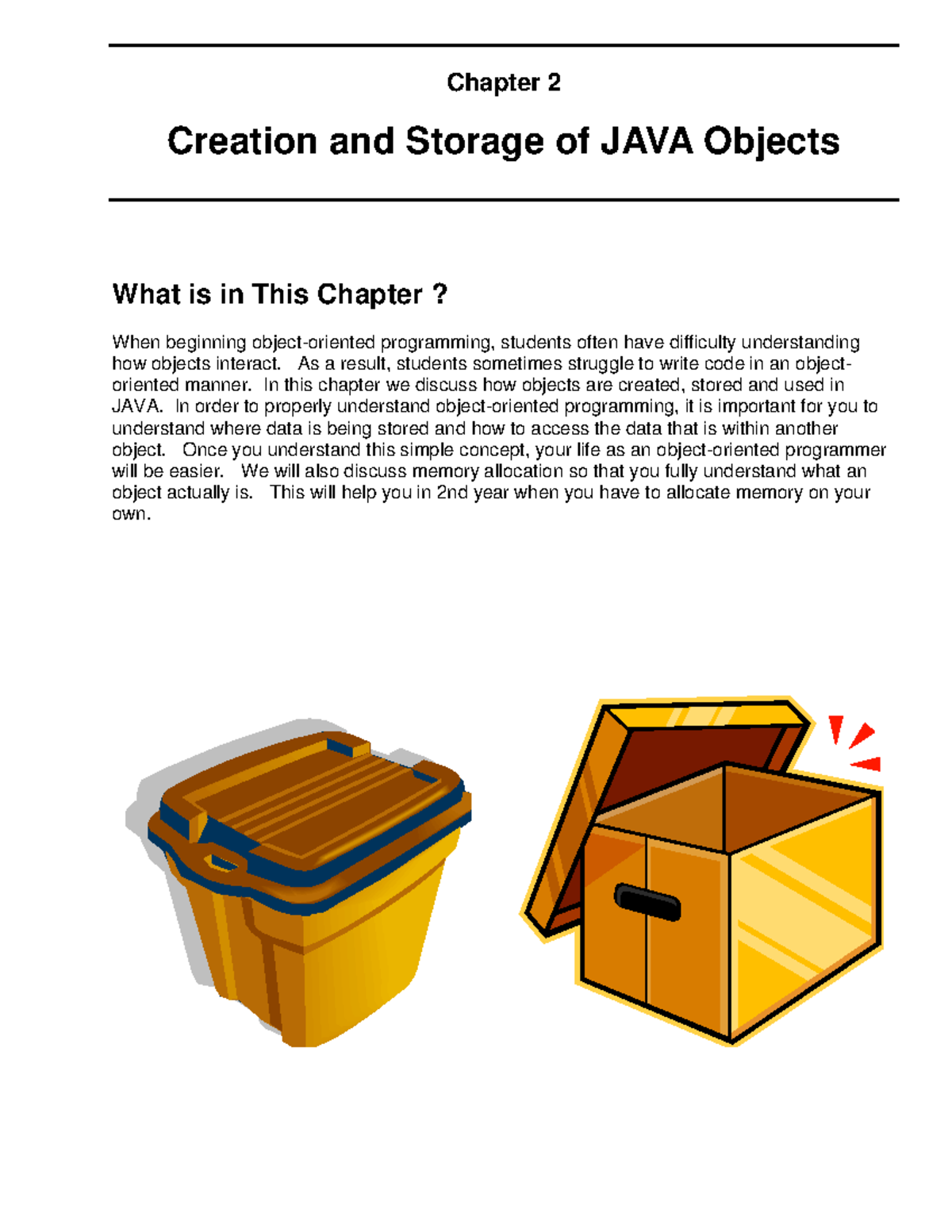 COMP1406 Ch2 Creation And Storage Of Java Objects - Chapter 2 Creation ...