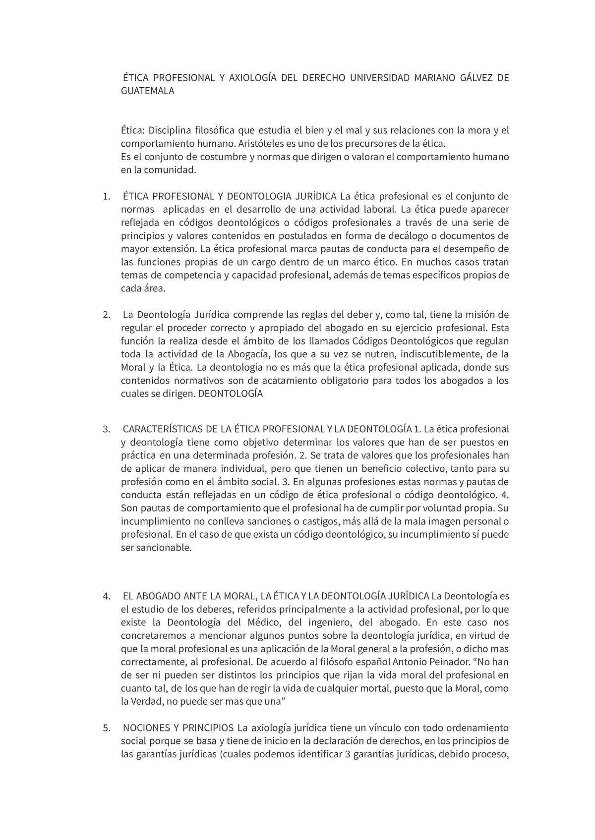 Etica Profesional Y Axiología Jurídica Ética Profesional Y AxiologÍa Del Derecho Universidad 1313