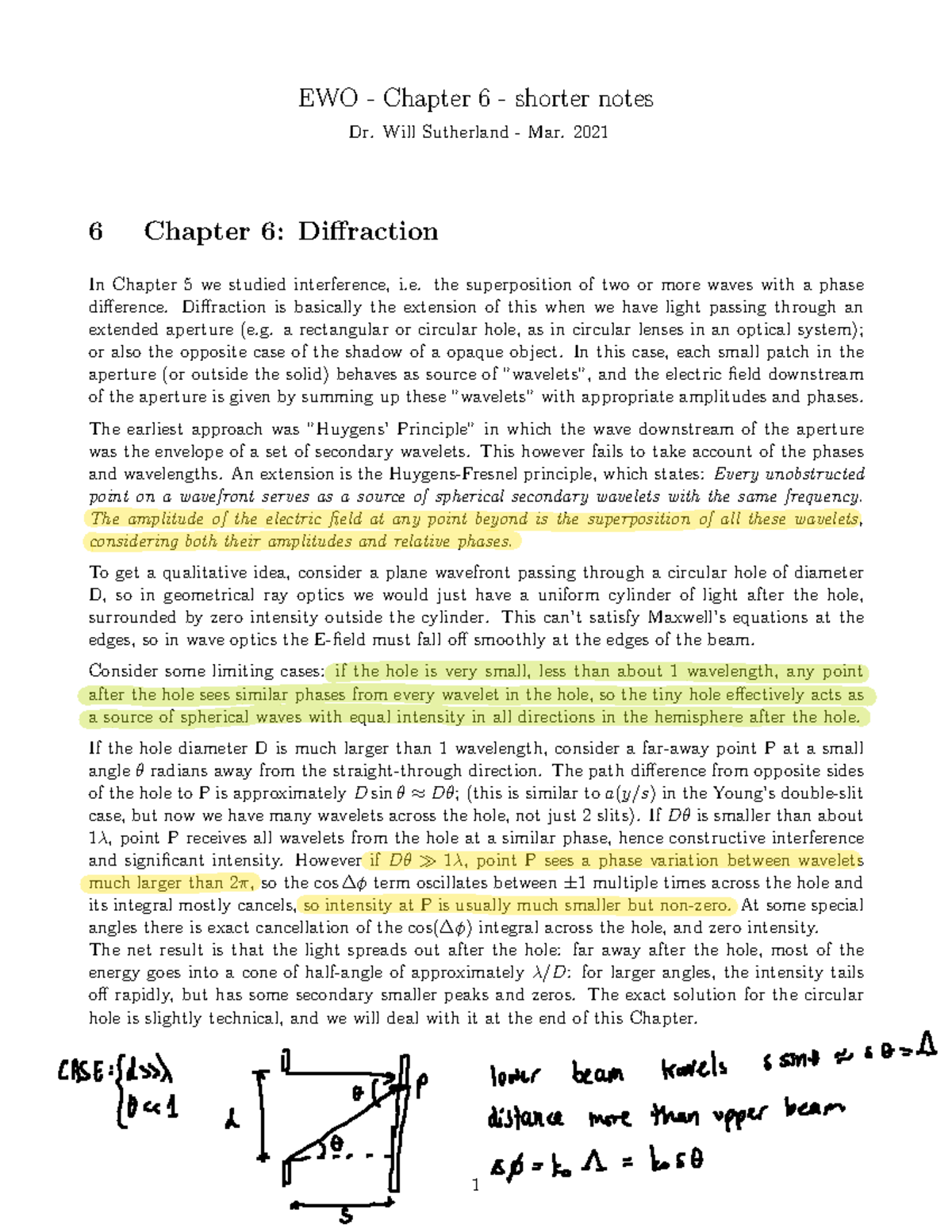 Chapter 6 short - Lecture notes - EWO - Chapter 6 - shorter notes Dr ...