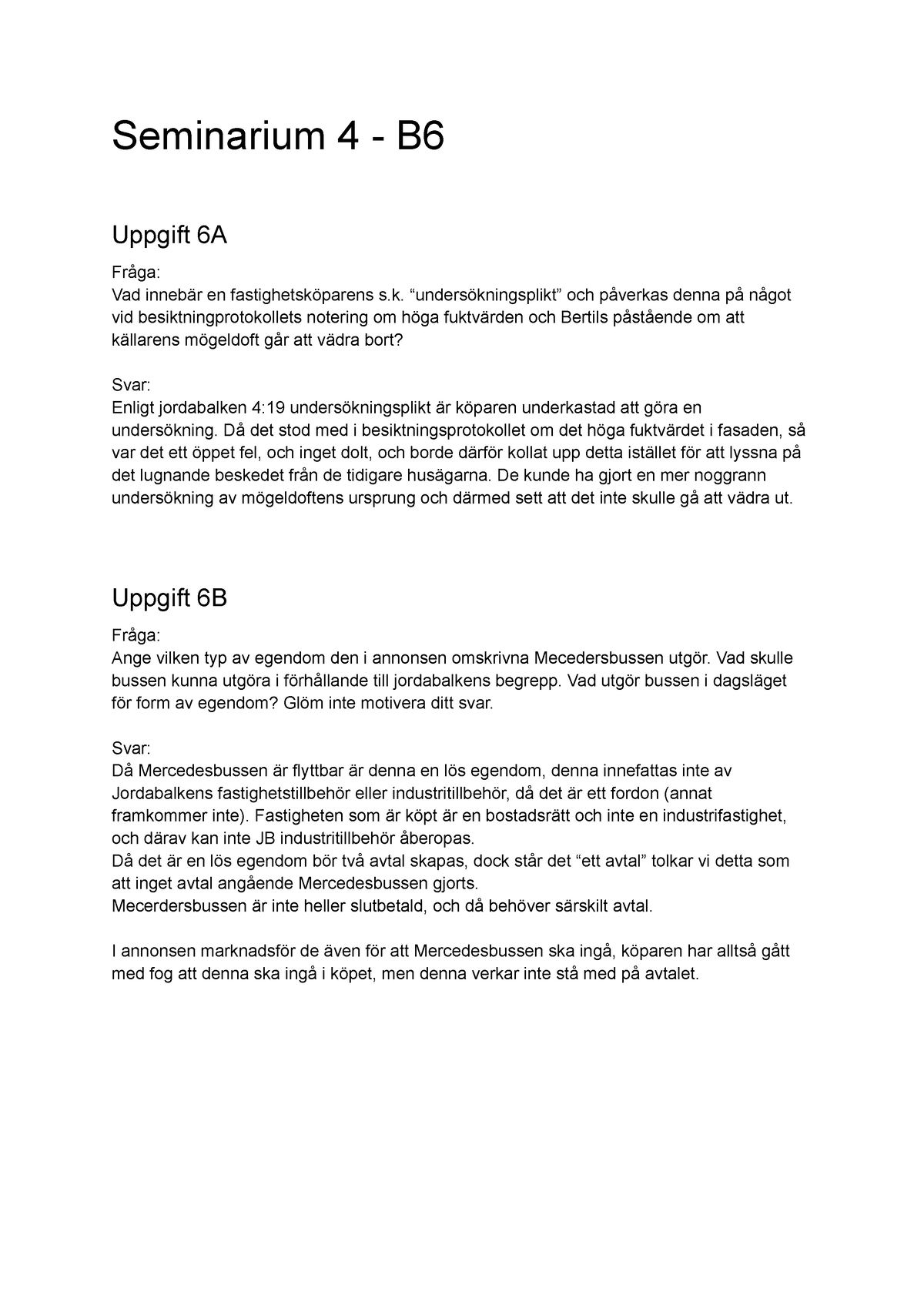 Seminarium 4 - Instuderingsuppgifter Till Seminarium 4 - Seminarium 4 ...