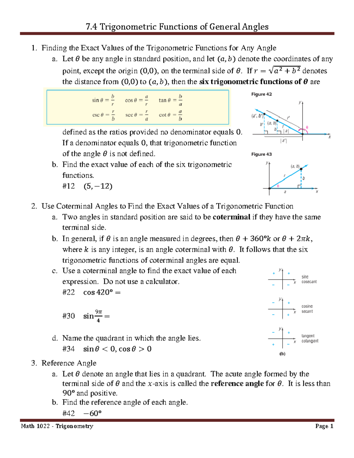 4.7 graphs of other trigonometric functions homework answers