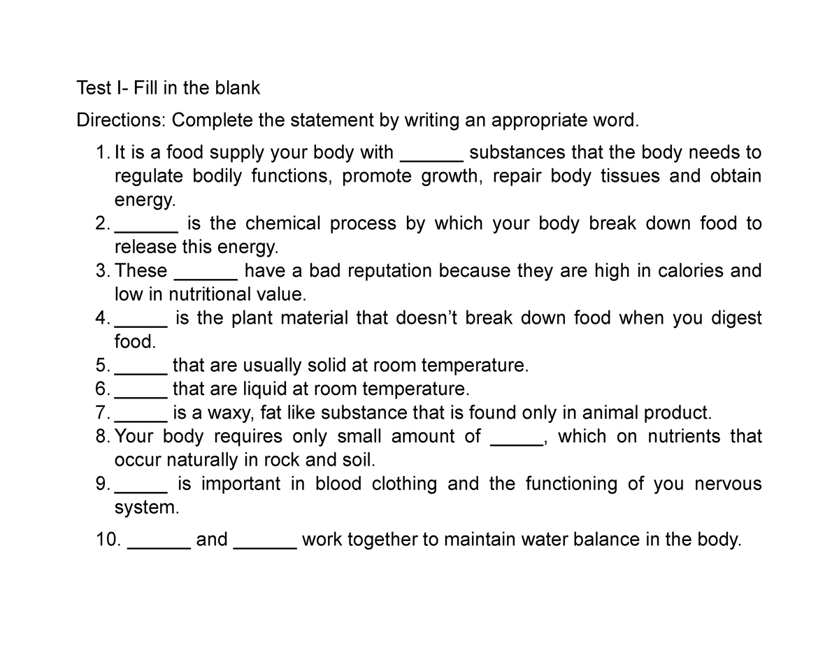 home economics food journal assignments