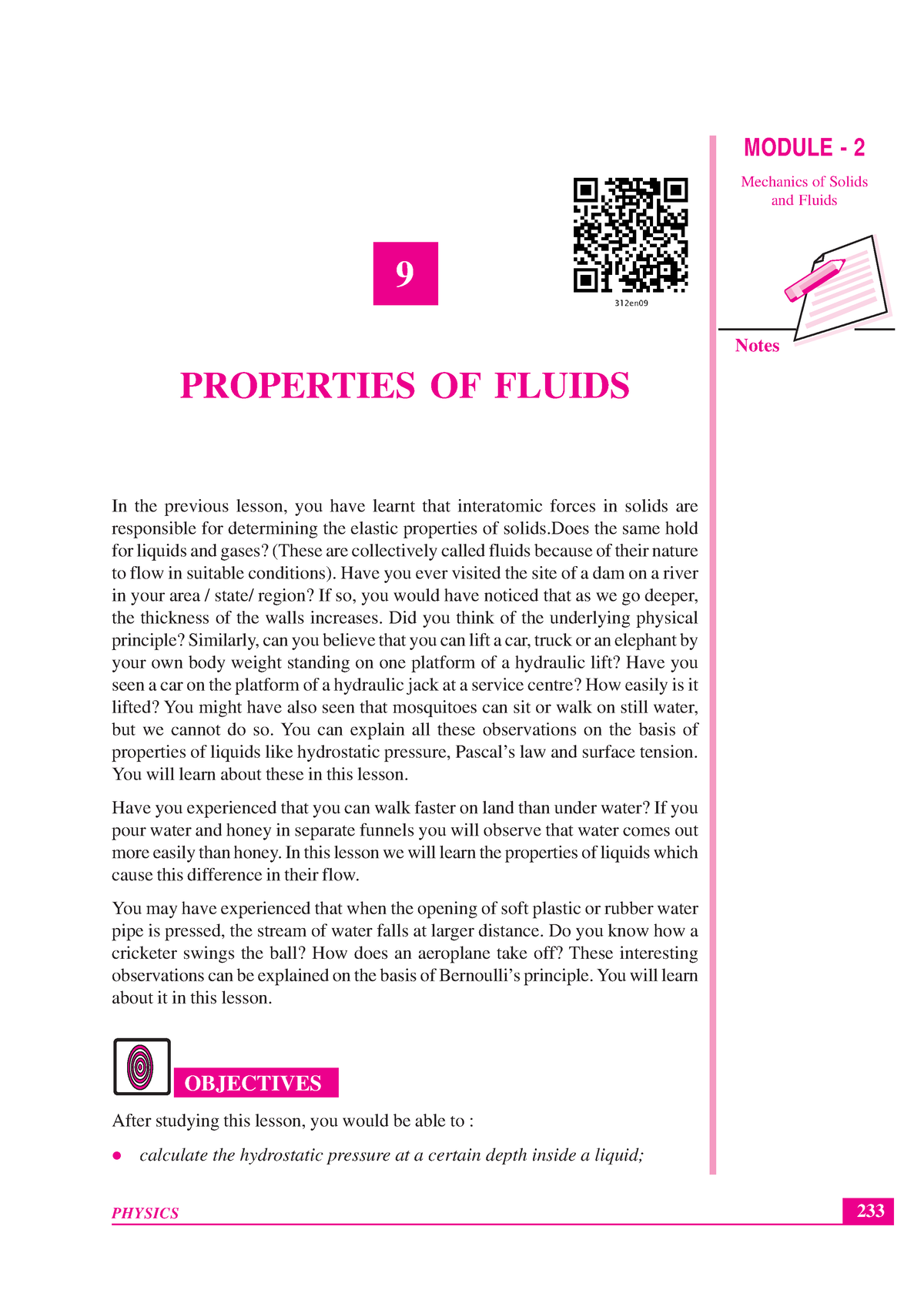 Properties Of Fluids - Study Materials - Notes 233 Properties Of Fluids ...