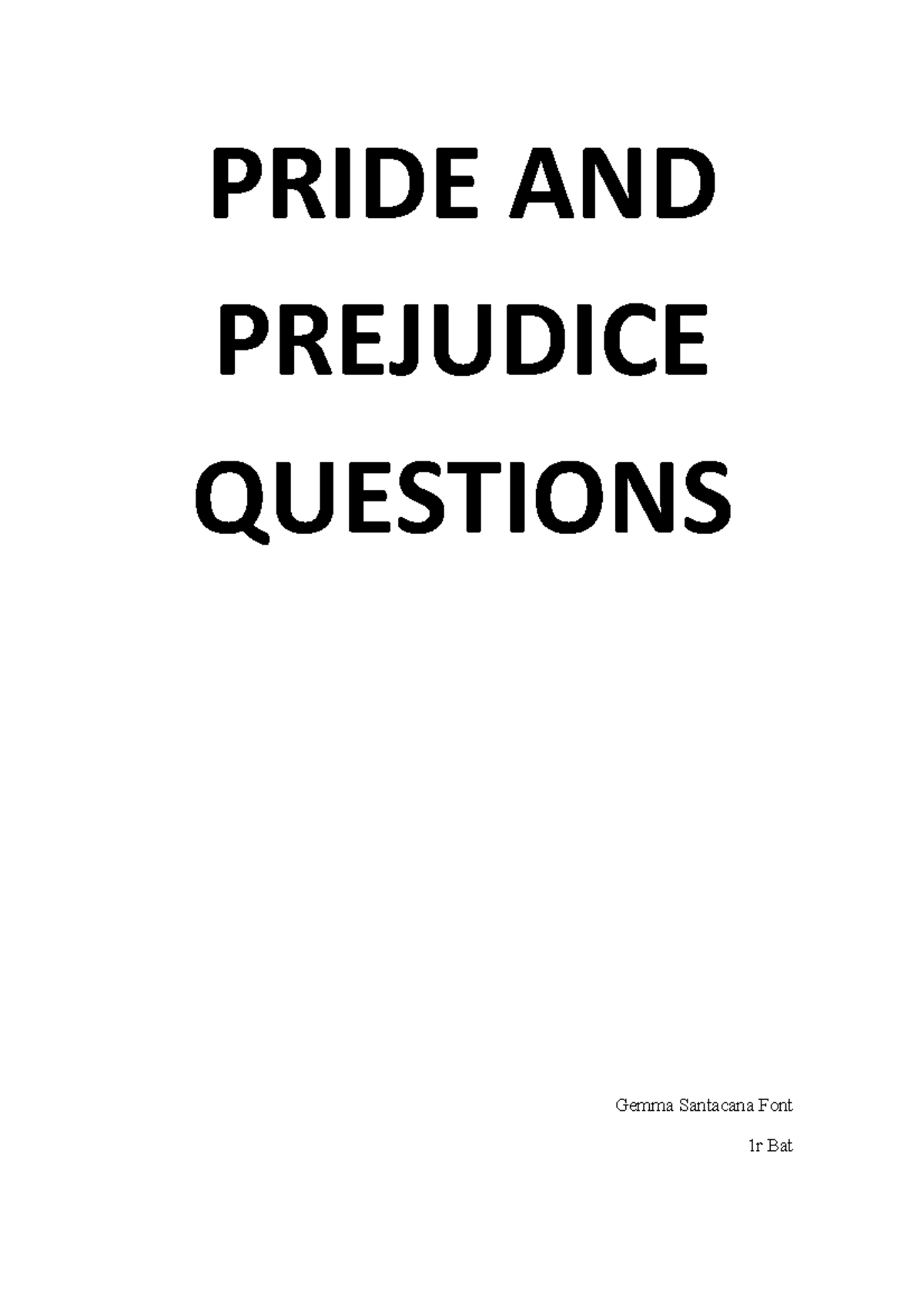 essay questions about pride and prejudice