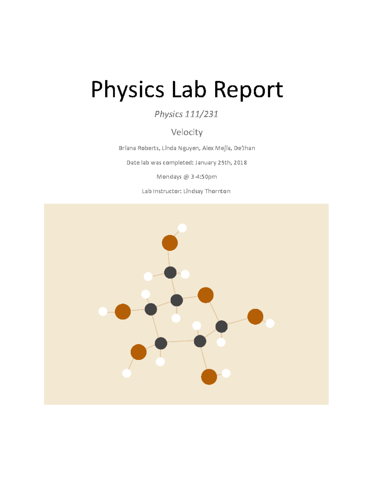LAB PHYS 231 ex2 Intro to Physics lab work Physics Lab Report