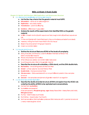 BIOL 113 Final Exam Study Guide - BIOL 113 Final Exam Study Guide ...