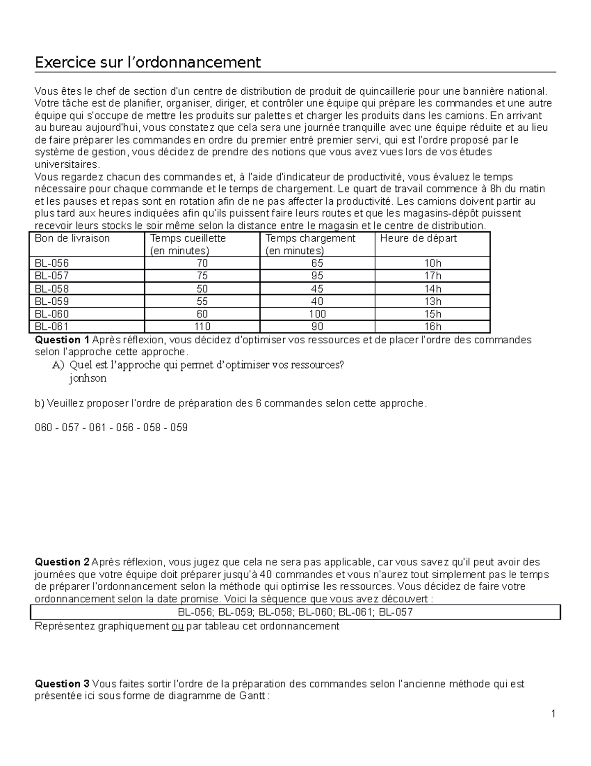 Devoir 8 - Atelier Sur Lordonancement - Exercice Sur L’ordonnancement ...