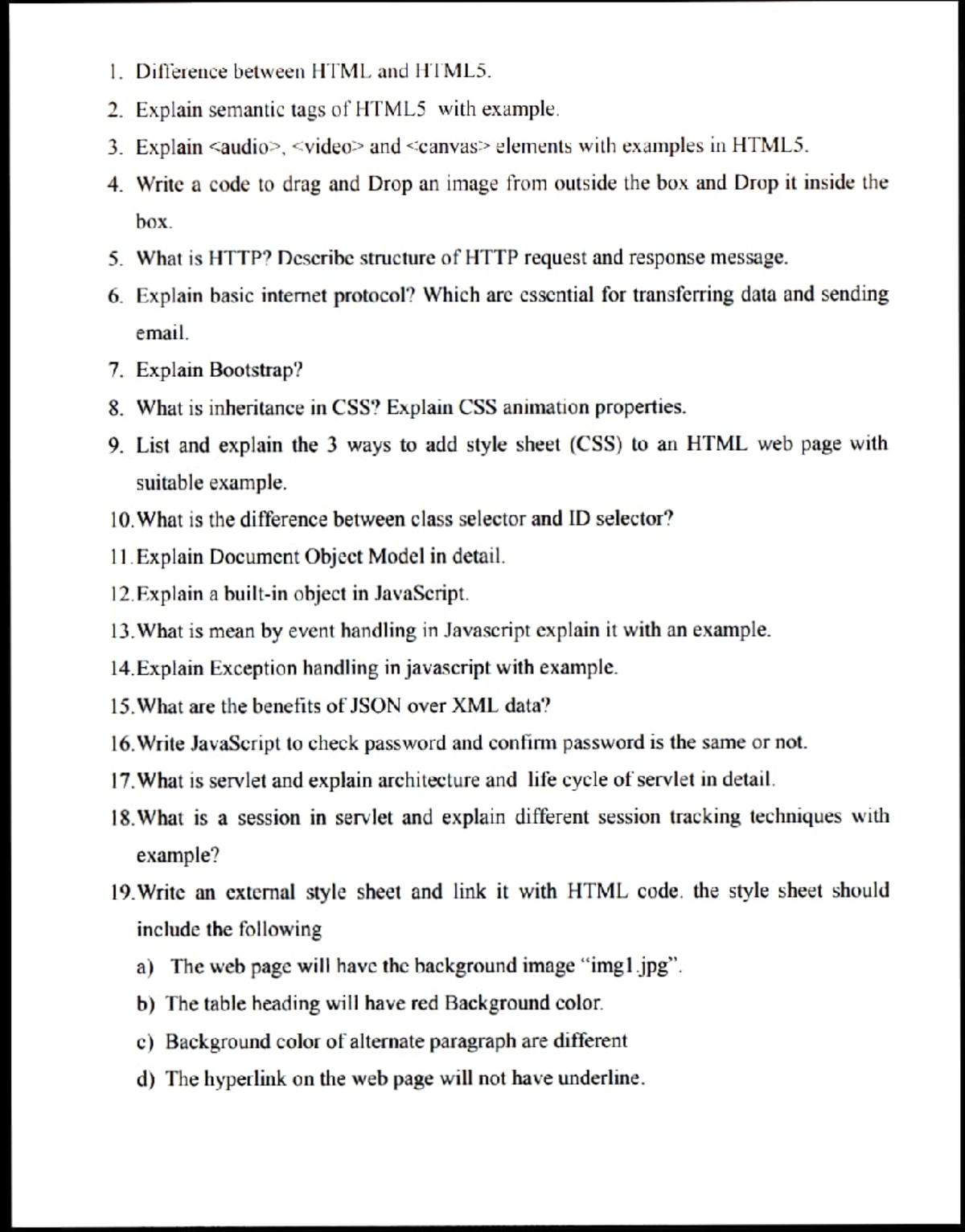 IP QB - Internet Programming Question Bank for University Of Mumbai - 1 ...