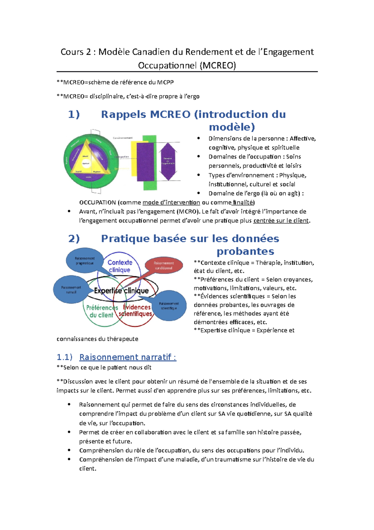 2 cours sur le modele micro - Cours 2 : Modèle Canadien du Rendement et ...