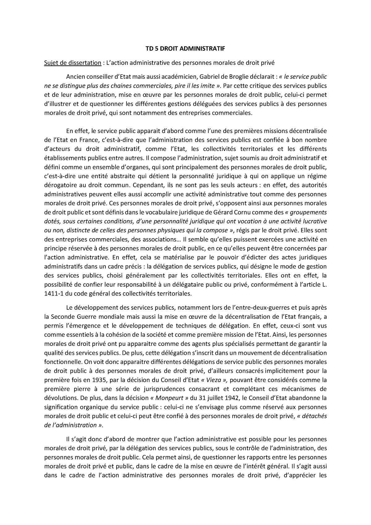 autonomie de la science administrative dissertation juridique