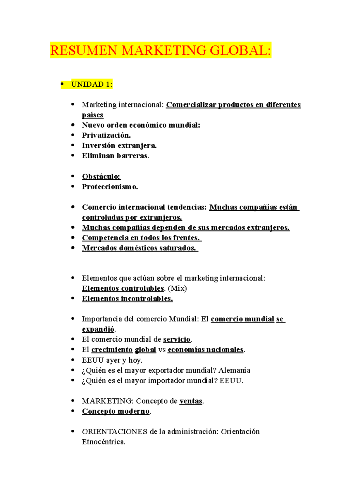 Resumen Marketing Global - RESUMEN MARKETING GLOBAL: UNIDAD 1 ...
