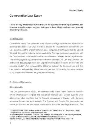 Tutorial 1 Comparative LAW - TUTORIAL 1: COMPARATIVE LAW: READING ...
