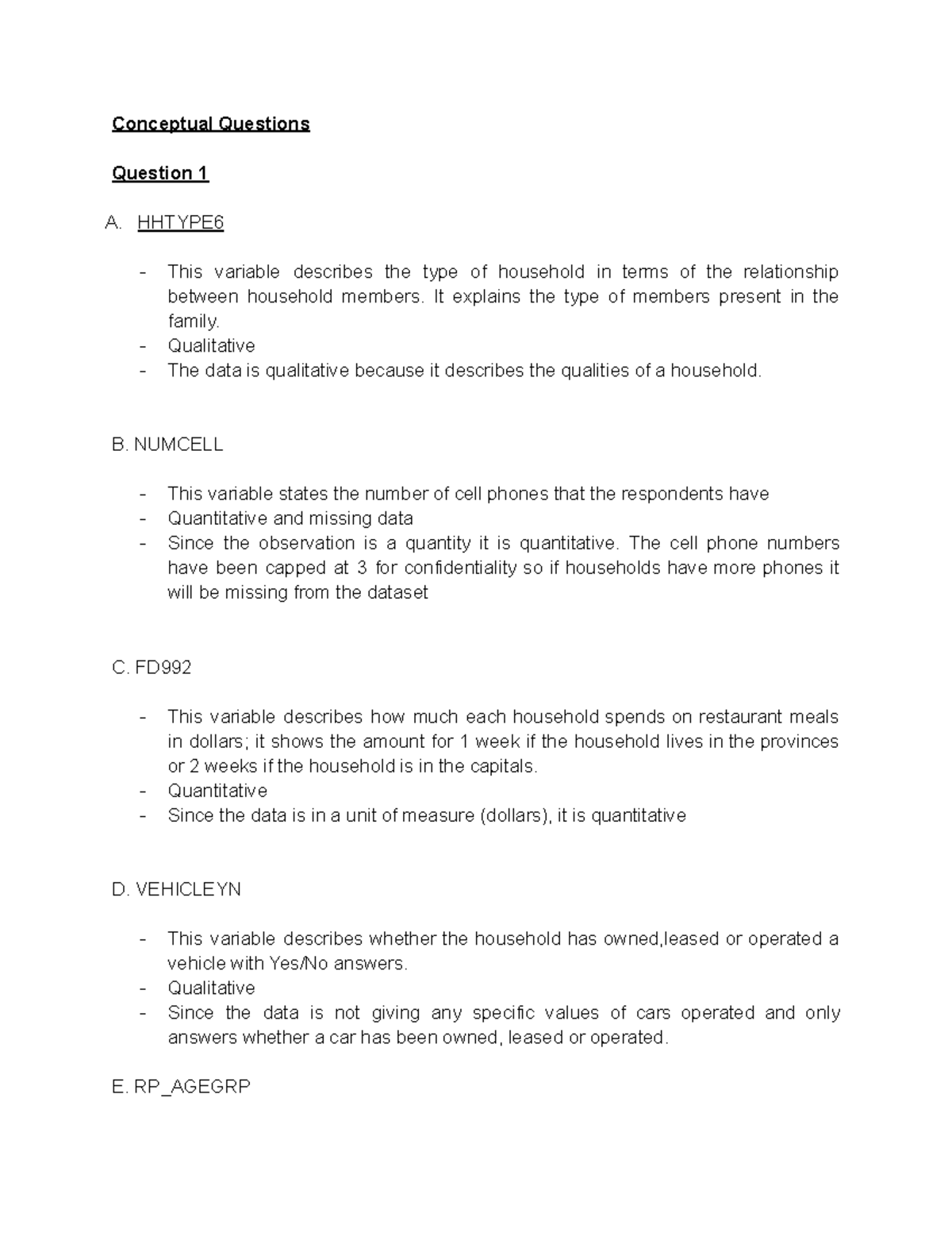 226 assignment 1 - Conceptual Questions Question 1 A. HHTYPE This ...