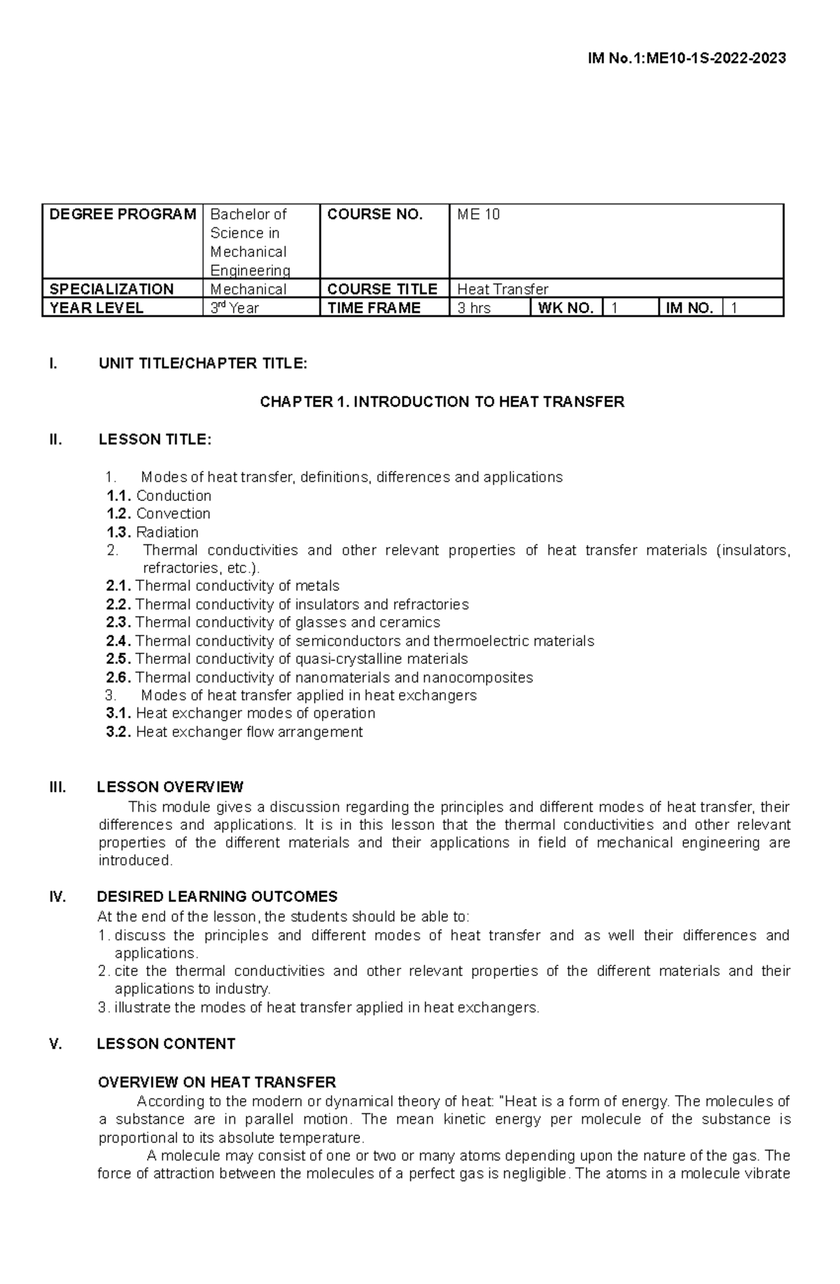 HEAT 01 NVSU-FR-ICD-05-00 - DEGREE PROGRAM Bachelor of Science in ...