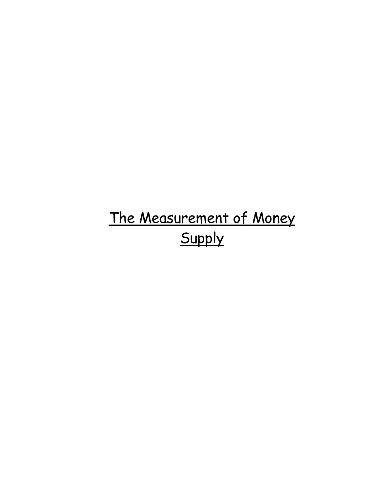 measure-money-supply-work-the-measurement-of-money-supply-outline