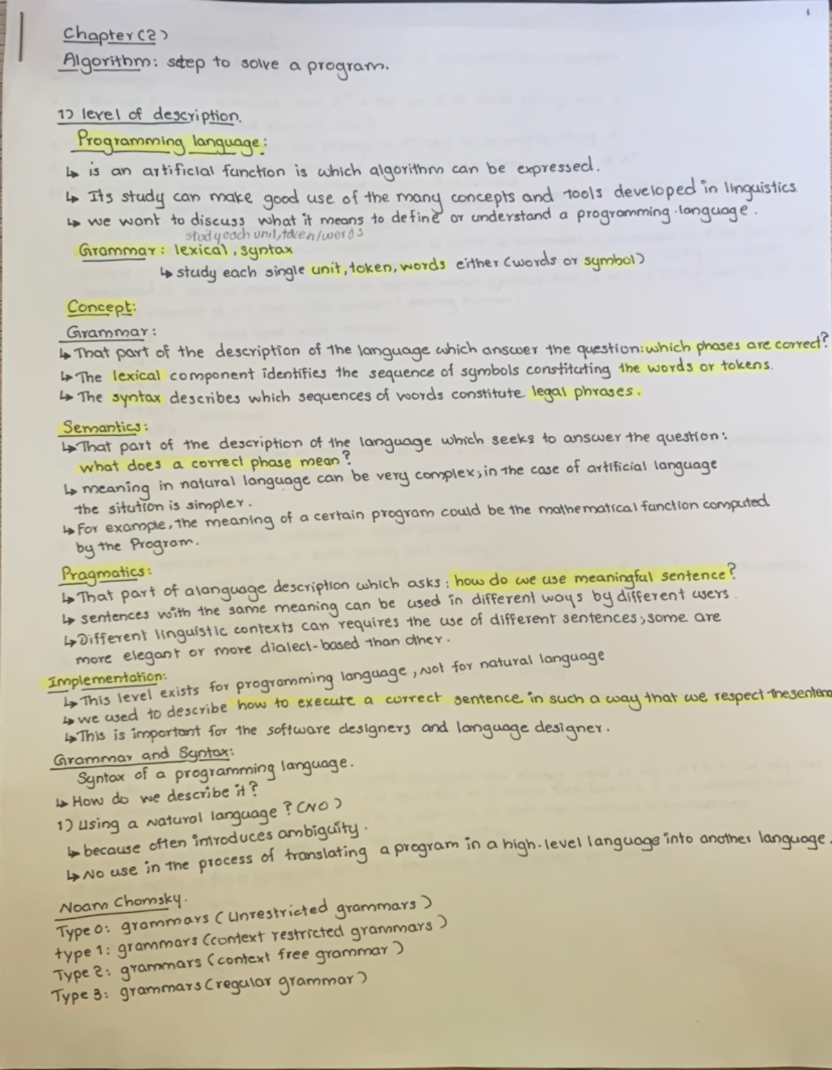 2019 Programming Language Concept Lecture Notes Week3 - Chapteyv Algori ...
