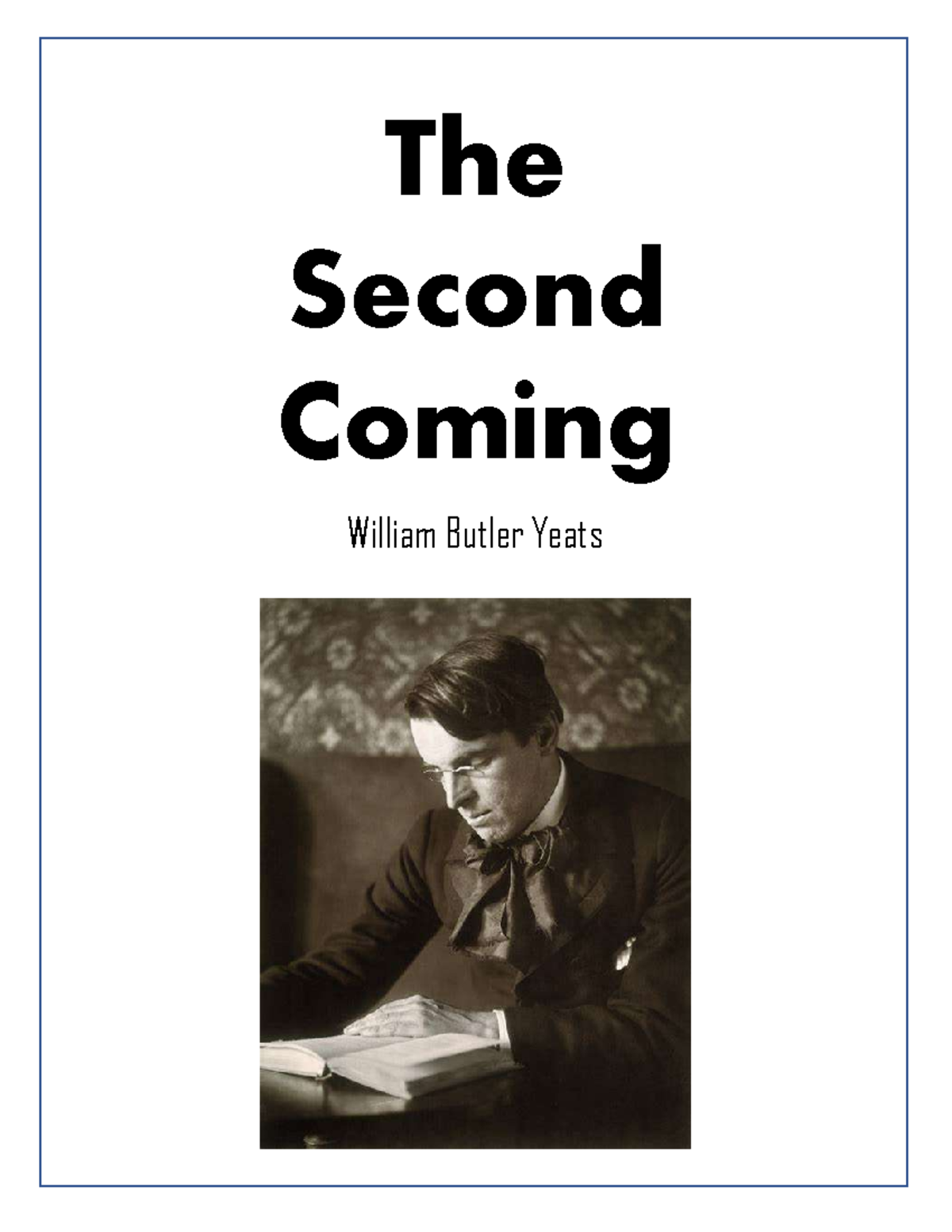 The Second Coming - William Butler Yeats - The Second Coming William ...