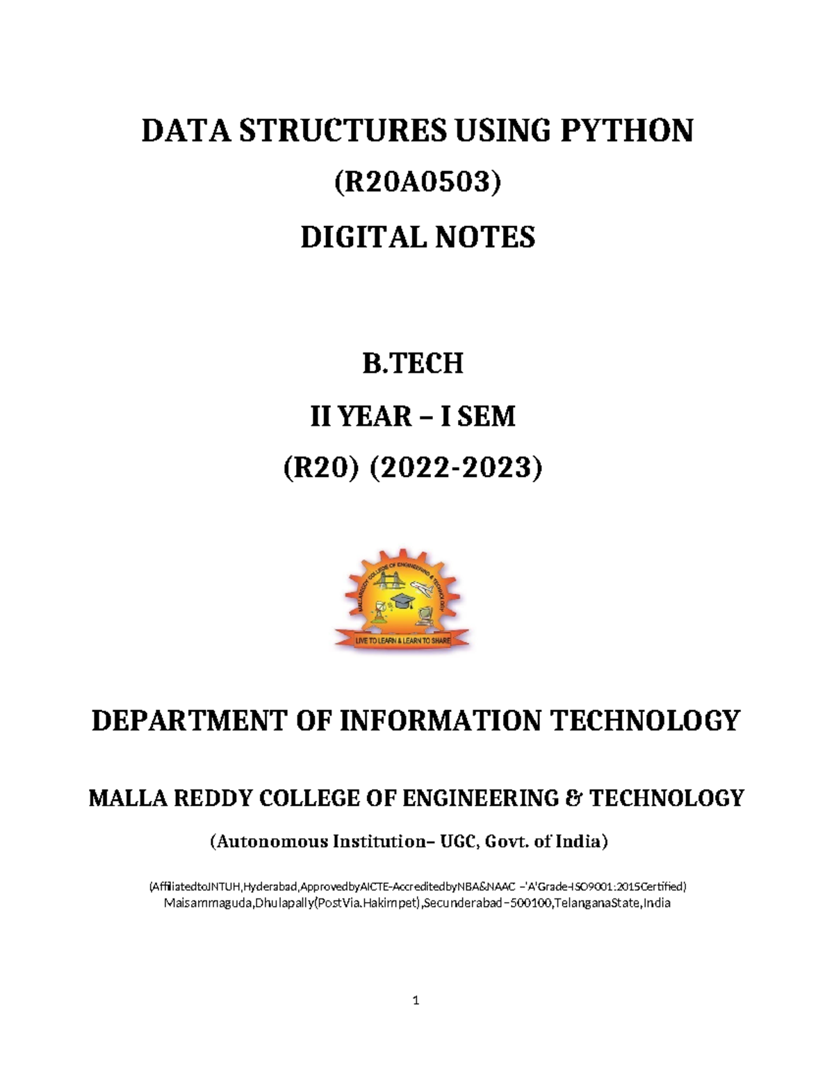 DATA Structures Using Python ref - DATA STRUCTURES USING PYTHON ...